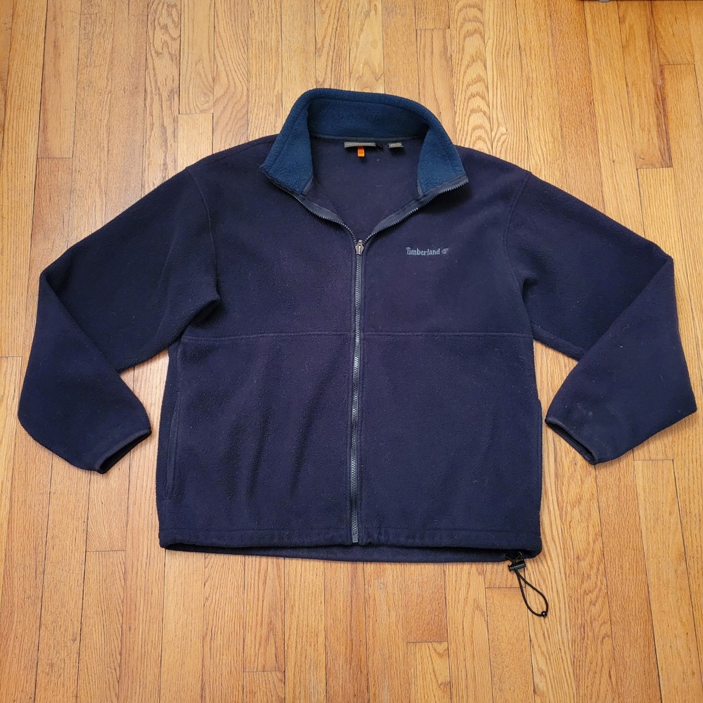 Timberland Polartec Fleece Jacket Full Zip Black M Winter Layer Hunting Outdoors